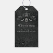 Schedel en vleermuizen Donker Gotisch Halloween Be Cadeaulabel (Voorkant)