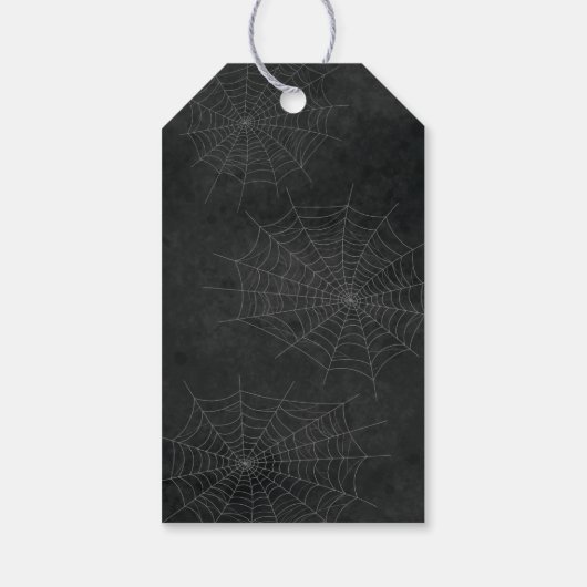 Schedel en vleermuizen Donker Gotisch Halloween Be Cadeaulabel (Achterkant)