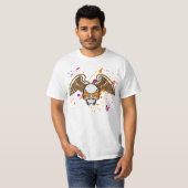 schedel en vleugels t-shirt (Voorkant volledig)