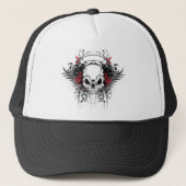 schedel en vleugels trucker pet (Voorkant)