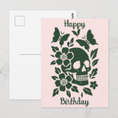 Schedel en Vlinders Briefkaart (Voorkant / Achterkant)