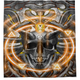 schedel en zegels VOL.2 Douchegordijn