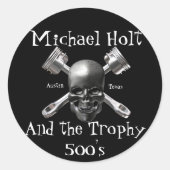 Schedel en zuigers sticker (Voorkant)