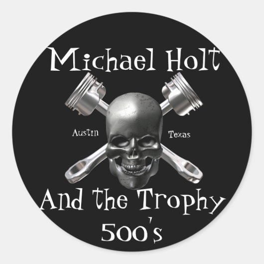 Schedel en zuigers sticker (Voorkant)