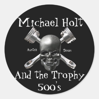 Schedel en zuigers sticker