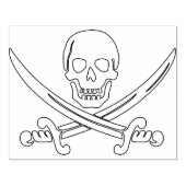 Schedel en zwaarden illustratie art stempel (Afrduk)