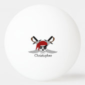 Schedel en zwaarden ontwerp pingpongbal (Voorkant)