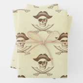  schedel en zwaarden Piraat Inpakpapier Vel (In situ)