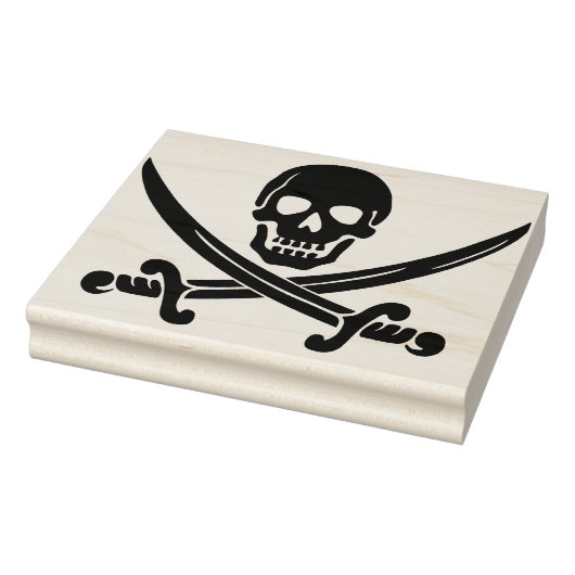 Schedel en zwaarden silhouet kunst stempel (Stempel)