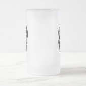 Schedel - Enge Grappige Skeleton Head Graphic Matglas Bierpul (Center)