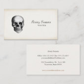  schedel Etsen Verouderd Bedrijf Visitekaartje (Voorkant / Achterkant)