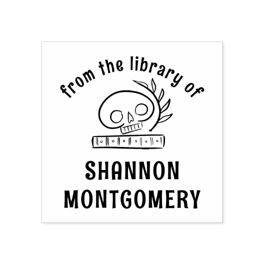 Schedel Ex Libris Uit De Bibliotheek Van Uw Naam B Rubberstempel (Afrduk)