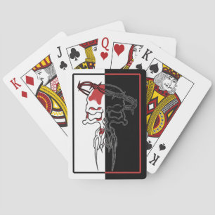 schedel fietspatcards pokerkaarten