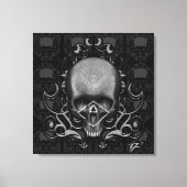 schedel Floral patroon Canvas Afdruk (Voorkant)