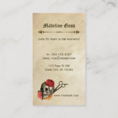 schedel  floreel haarstylist visitekaartje (Achterkant)