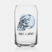 Schedel & Gebeente Blikvorm Glas (Achterkant)