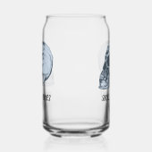Schedel & Gebeente Blikvorm Glas (Links)