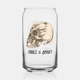 Schedel & Gebeente Blikvorm Glas