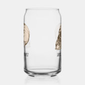 Schedel & Gebeente Blikvorm Glas (Links)