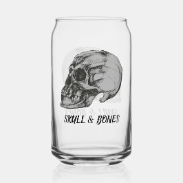 Schedel & Gebeente Blikvorm Glas