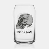 Schedel & Gebeente Blikvorm Glas (Achterkant)