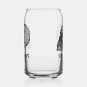 Schedel & Gebeente Blikvorm Glas (Links)