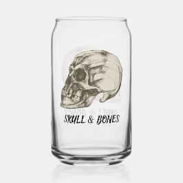 Schedel & Gebeente Blikvorm Glas