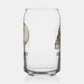 Schedel & Gebeente Blikvorm Glas (Links)