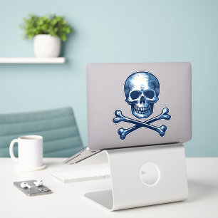 Schedel & gekruiste botten op maat gesneden vinyl sticker
