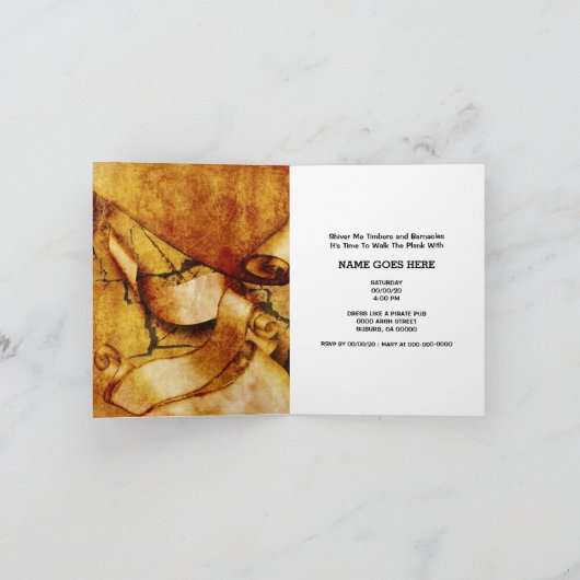 Schedel gekruiste botten piraat perkament volwasse (Binnen)