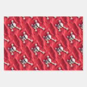 Schedel gekruiste botten skelet halloween piraten  inpakpapier vel (Voorkant 3)