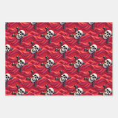 Schedel gekruiste botten skelet halloween piraten  inpakpapier vel (Voorkant 2)