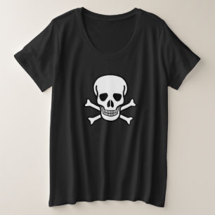 schedel & gekruiste knekels grote maat t-shirt