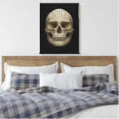 Schedel gemaakt van cirkels canvas afdruk (Insitu (Slaapkamer))