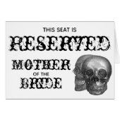 Schedel Gereserveerde Seat Trouwbord (Voorkant Horizontaal)