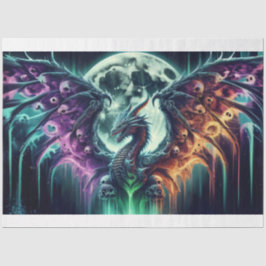 schedel gevleugeld draak tissuepapier