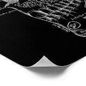 Schedel Gezicht Botten Anatomie Illustratie Oud Me Poster (Hoek)