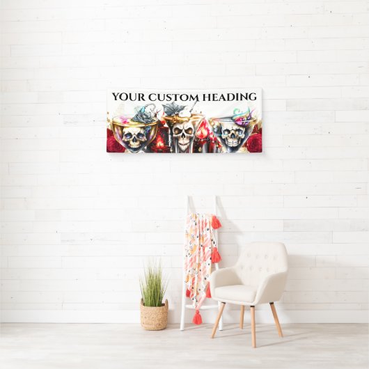 Schedel gezicht cocktail happy hour volwassenen ma spandoek (Insitu)