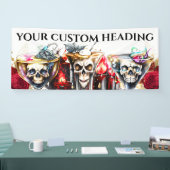 Schedel gezicht cocktail happy hour volwassenen ma spandoek (Beurs)