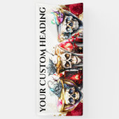 Schedel gezicht cocktail happy hour volwassenen ma spandoek (Verticaal)