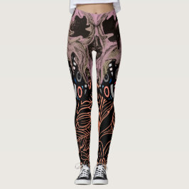 Schedel Gothic Lovers Floral Romantisch Skelet Bee Leggings