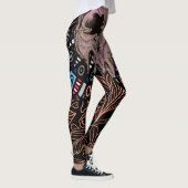 Schedel Gothic Lovers Floral Romantisch Skelet Bee Leggings (Rechts)