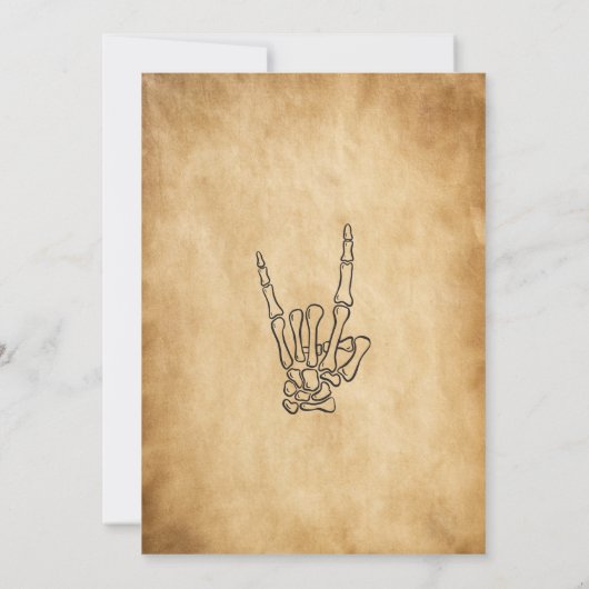  schedel gothic spooky halloween kaart (Achterkant)