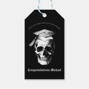 Schedel gotische afstudeerfeest radiologie cadeaulabel