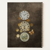  schedel gotische bloemen gepersonaliseerd planner (Achterkant)