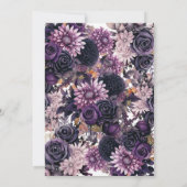 Schedel Gotische Bloemen Halloween Vrijgezellenfee Kaart (Achterkant)