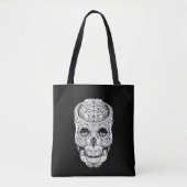 Schedel Gotische Stijl Schoudertas Tote Bag (Voorkant)