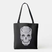 Schedel Gotische Stijl Schoudertas Tote Bag (Achterkant)