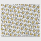 schedel goud cadeaupapier (Vlak)