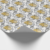 schedel goud cadeaupapier (Hoek)